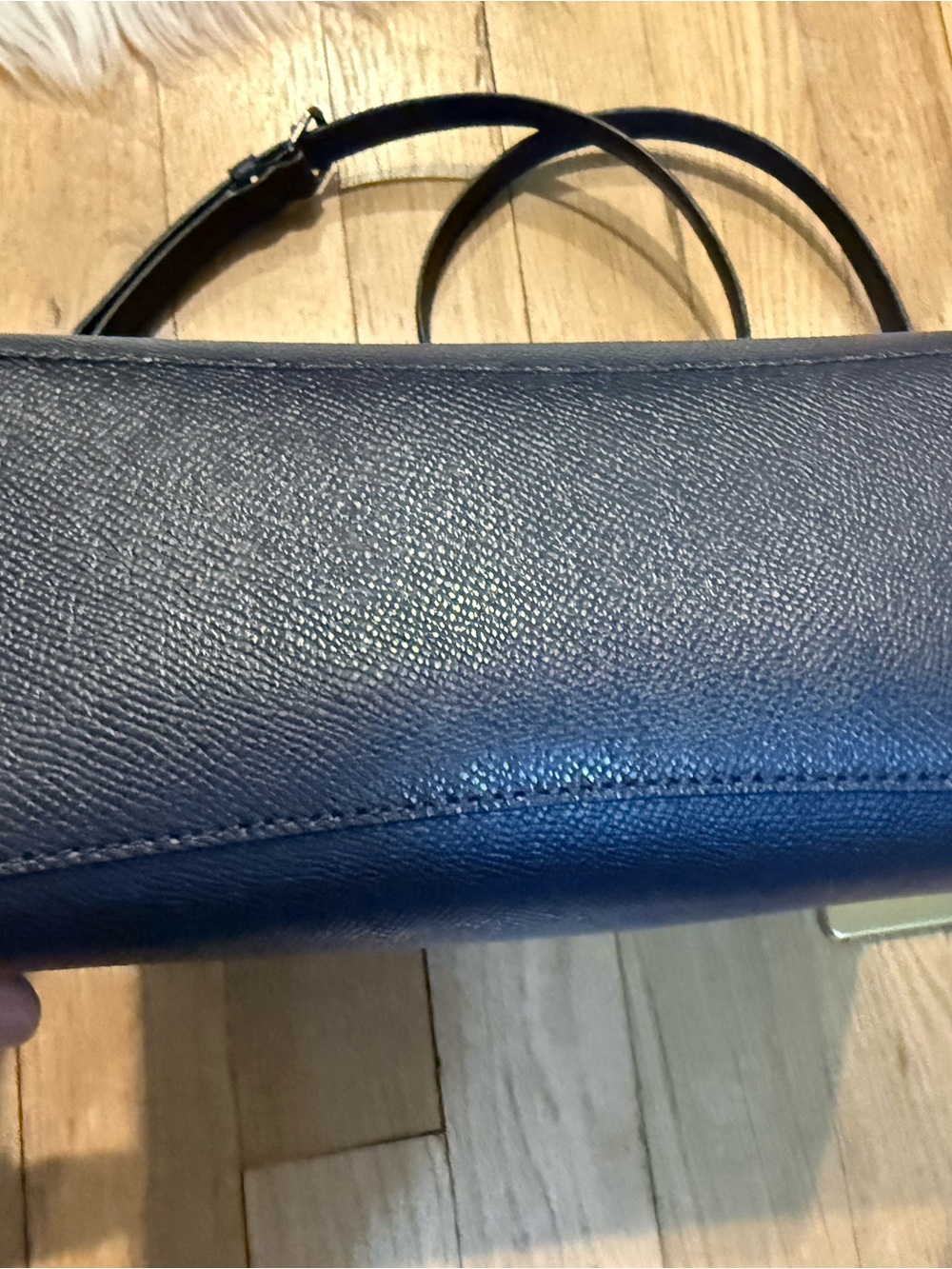 Coach Navy Leather Butterfly Appliqué Top-Handle Crossbody - Picture 6 of 12